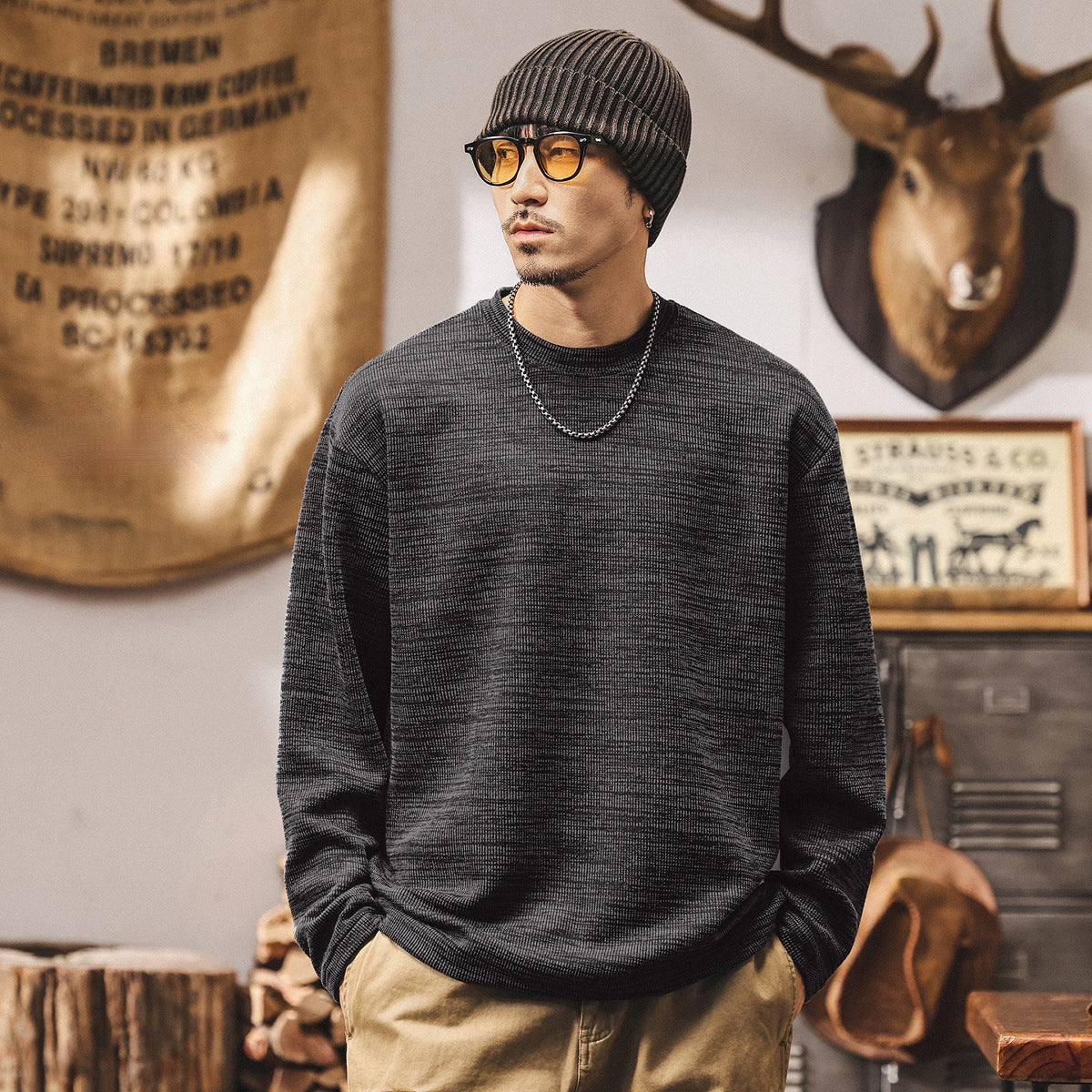 Jacquard Woven Winter Tee