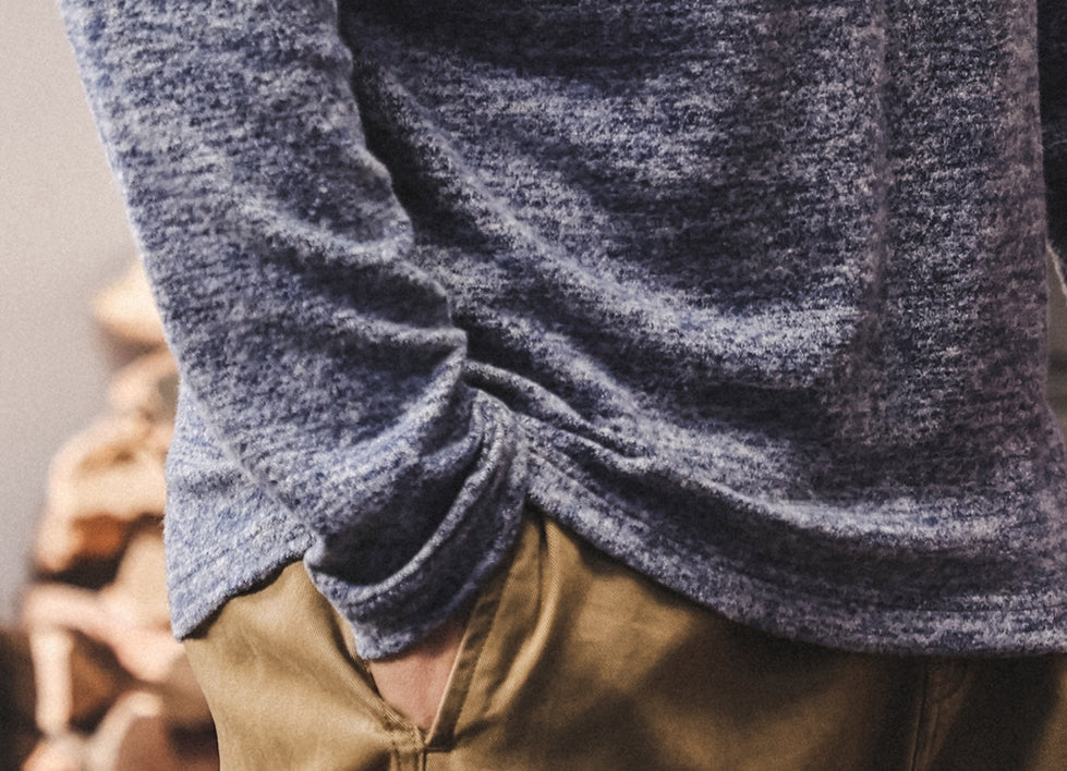 Soft Knitted Skin Friendly Fleece Crew Neck Tee