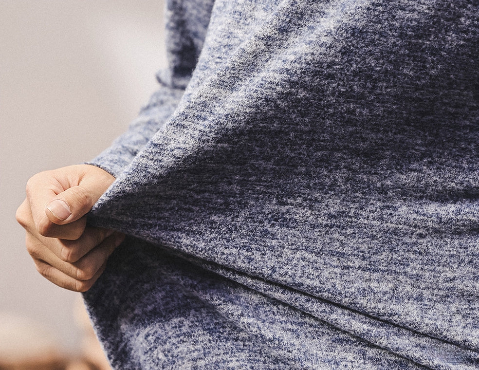 Soft Knitted Skin Friendly Fleece Crew Neck Tee