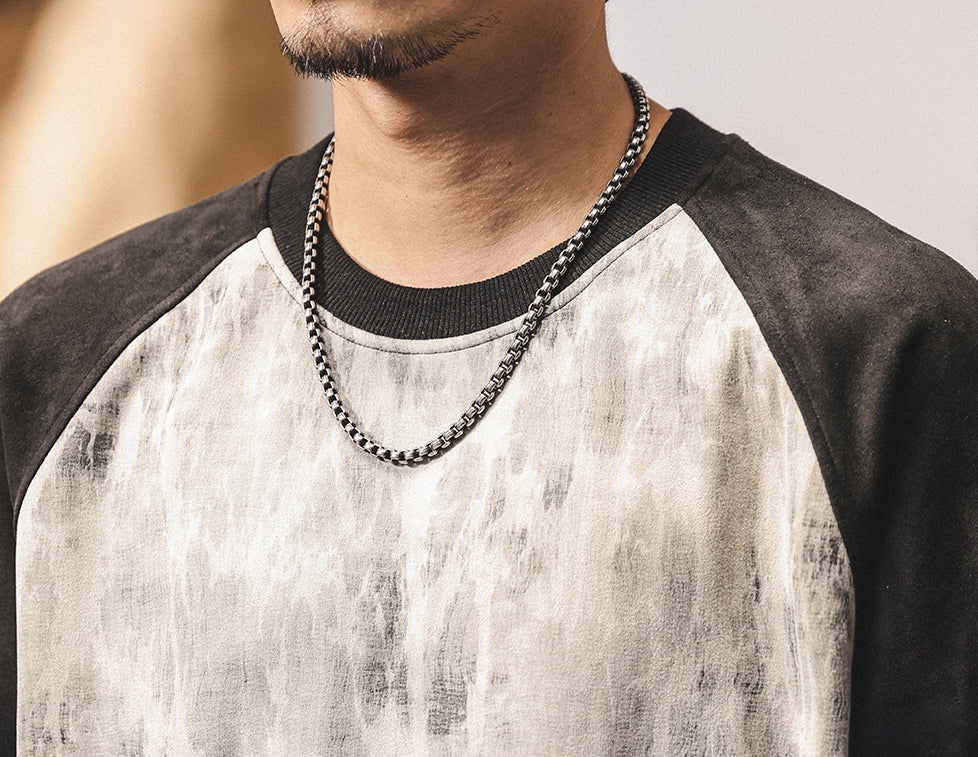 Suede Sweatshirt with Raglan Sleeves