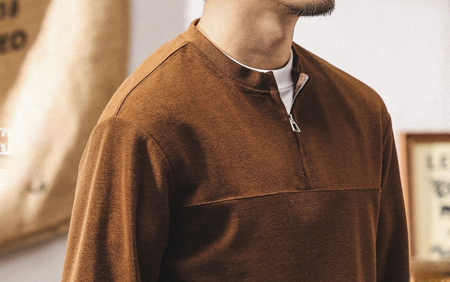 Alpine Double Layer Design Winter Henley Tee