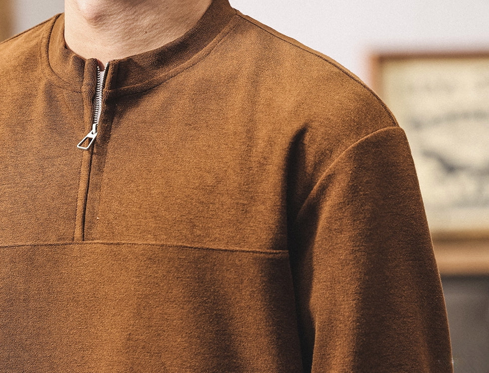 Alpine Double Layer Design Winter Henley Tee