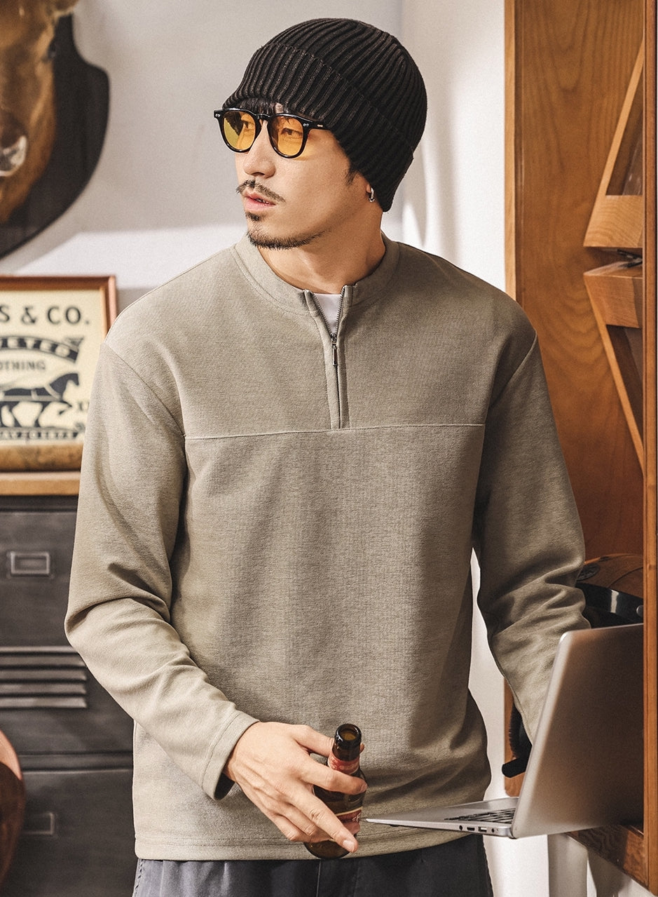 Alpine Double Layer Design Winter Henley Tee