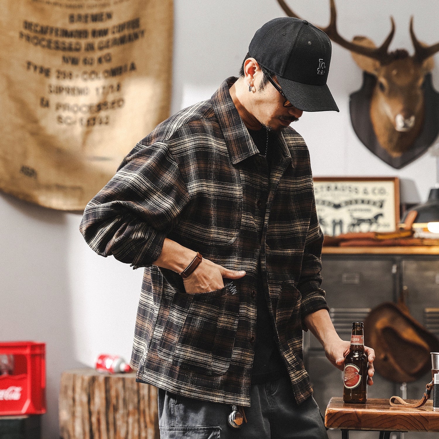 Classic Plaid Layering Winter Shirt