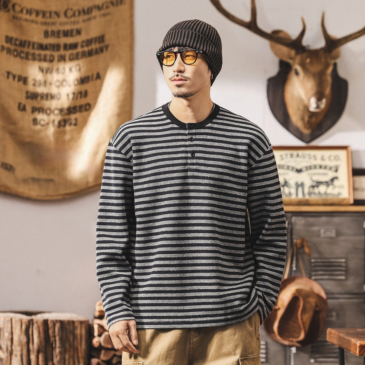 Sailor’s Stripe Henley Tee