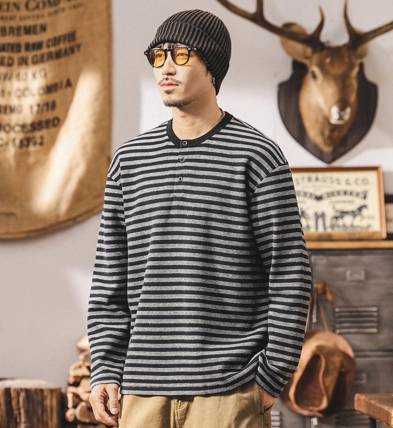 Sailor’s Stripe Henley Tee