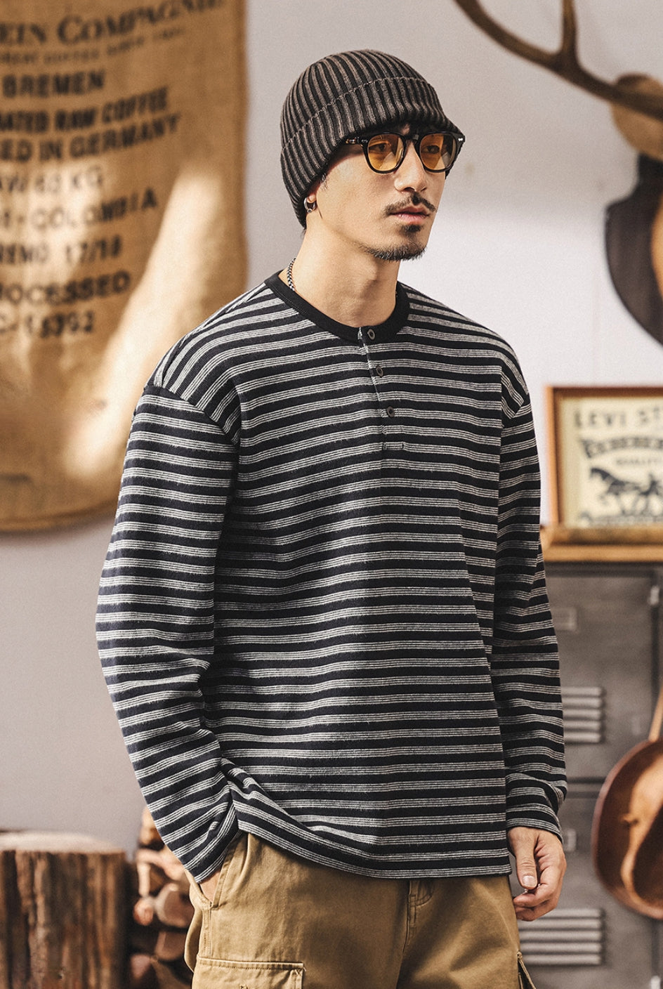 Sailor’s Stripe Henley Tee