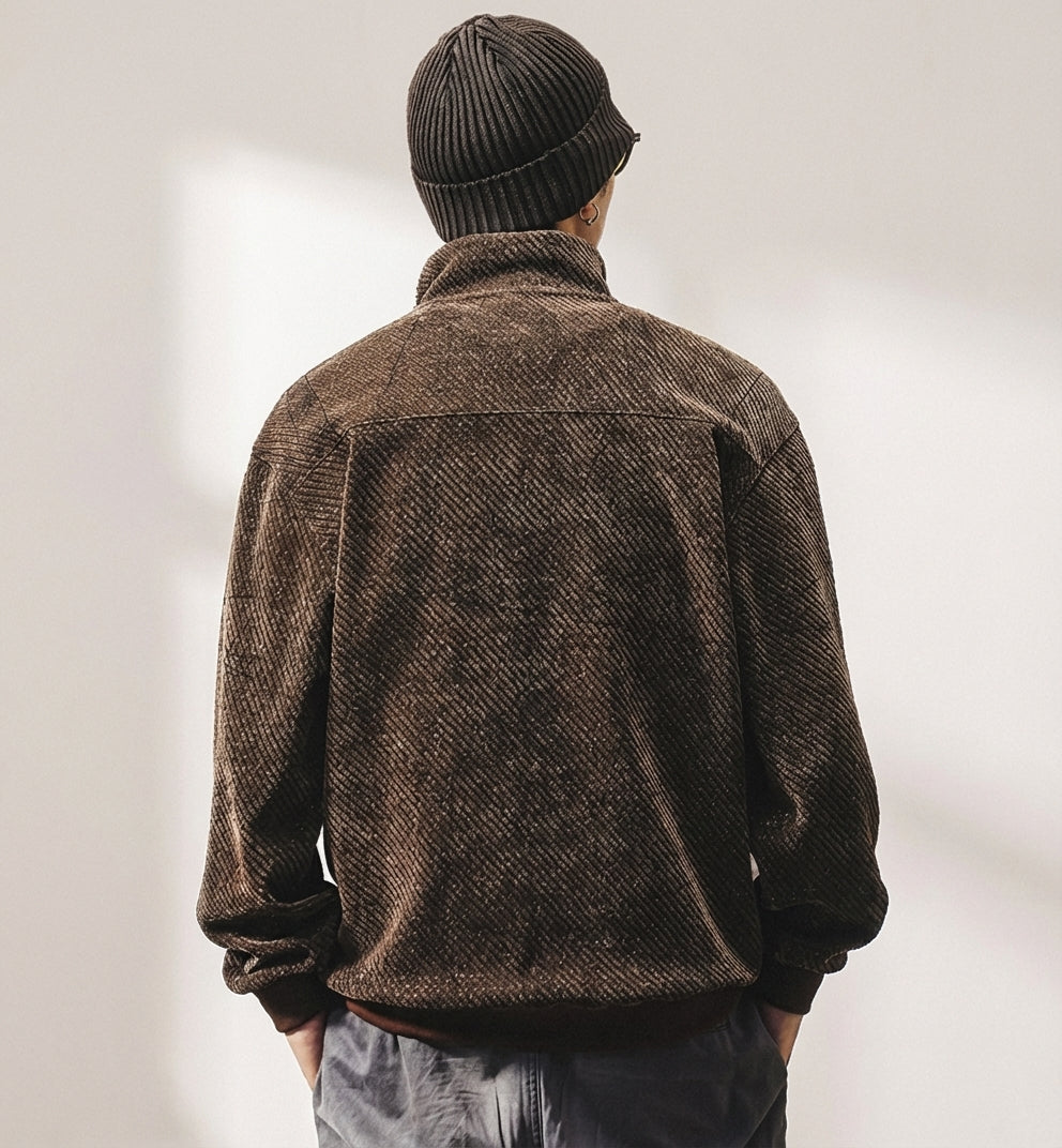 Highland Grid Half-Zip Jacquard Jumper