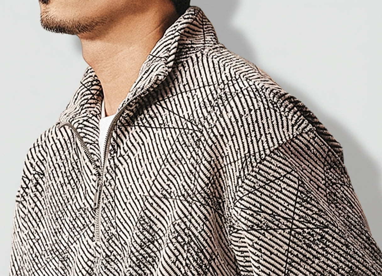 Highland Grid Half-Zip Jacquard Jumper