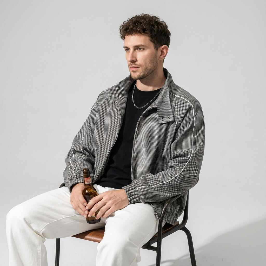 Houndstooth 30% Wool Heritage Check Jacket