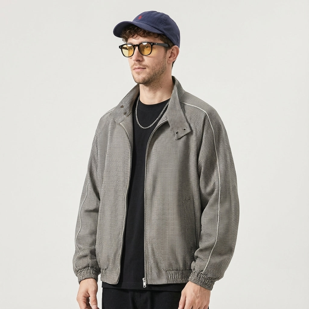 Houndstooth 30% Wool Heritage Check Jacket