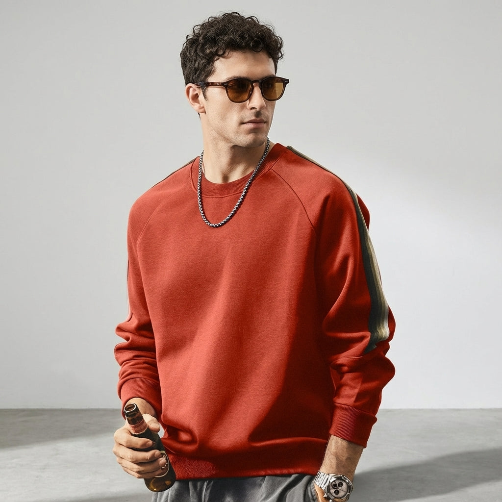 Raglan Sleeve Sweatshirt in Orange