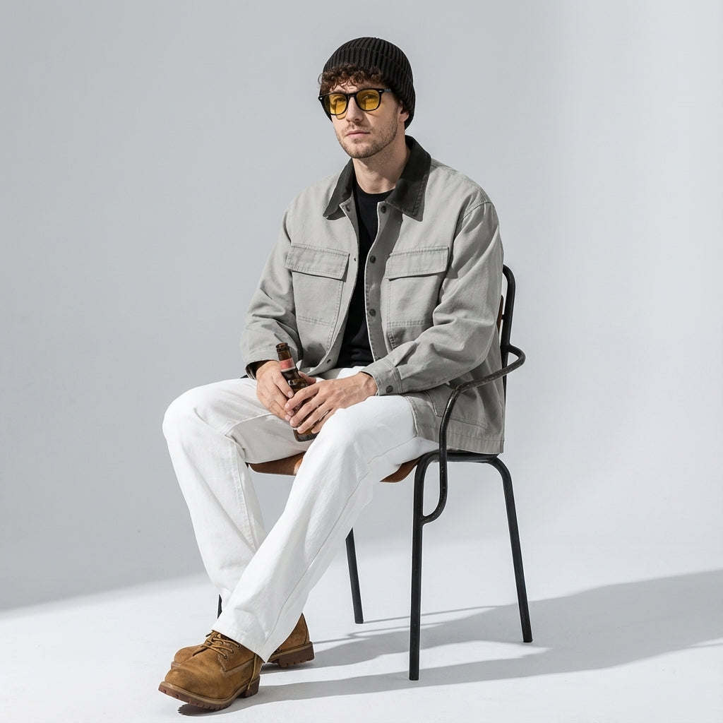 Coach Jacket in Stone Grey