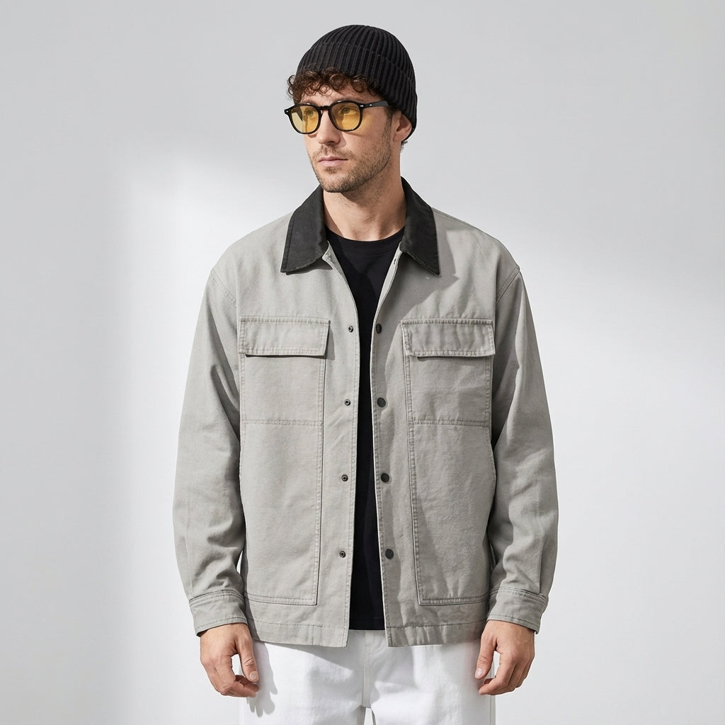 Coach Jacket in Stone Grey