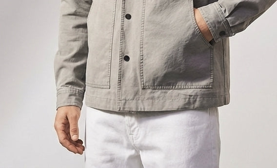 Coach Jacket in Stone Grey