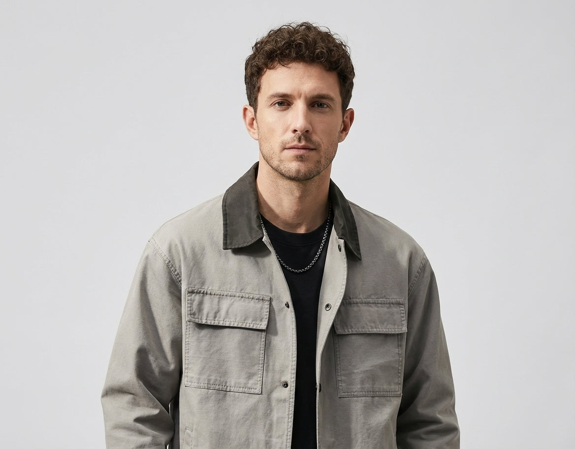 Coach Jacket in Stone Grey