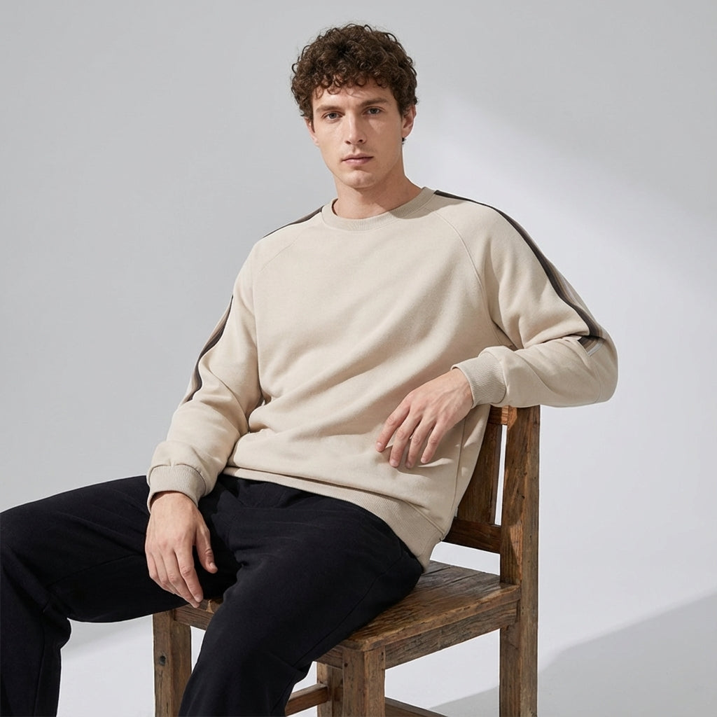 Raglan Sleeve Sweatshirt in Off White