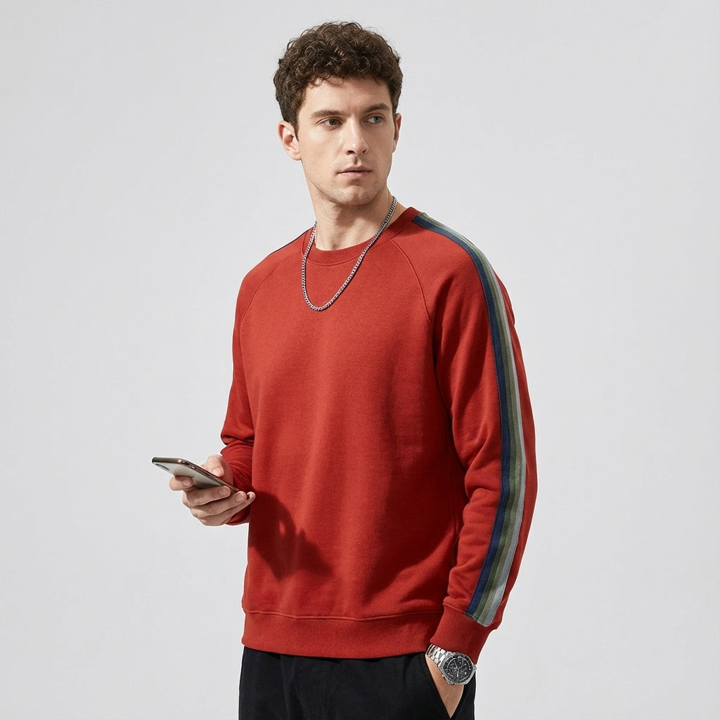Raglan Sleeve Sweatshirt in Orange
