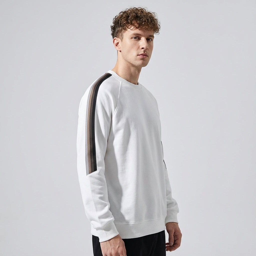 Raglan Sleeve Sweatshirt in White