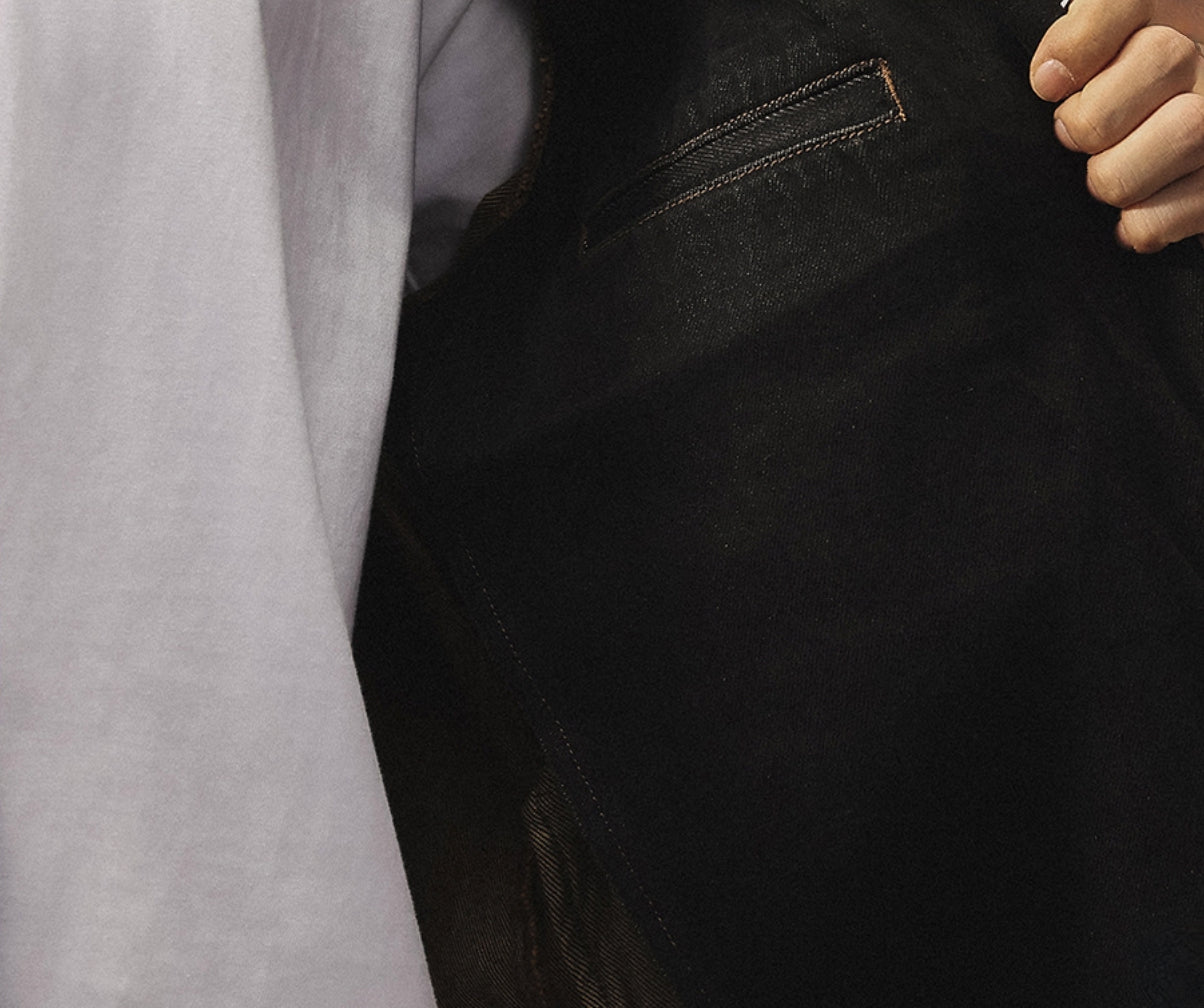 Dark Washed Denim Suit Jacket