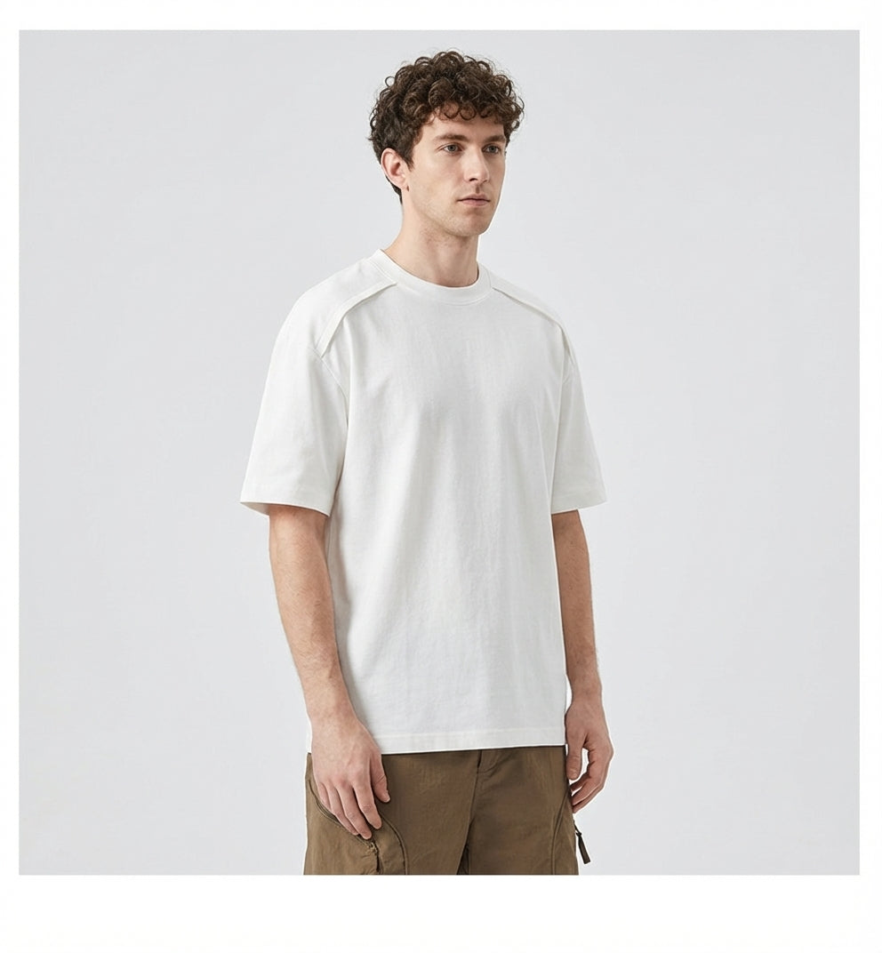 Panel Detail T-Shirt in White