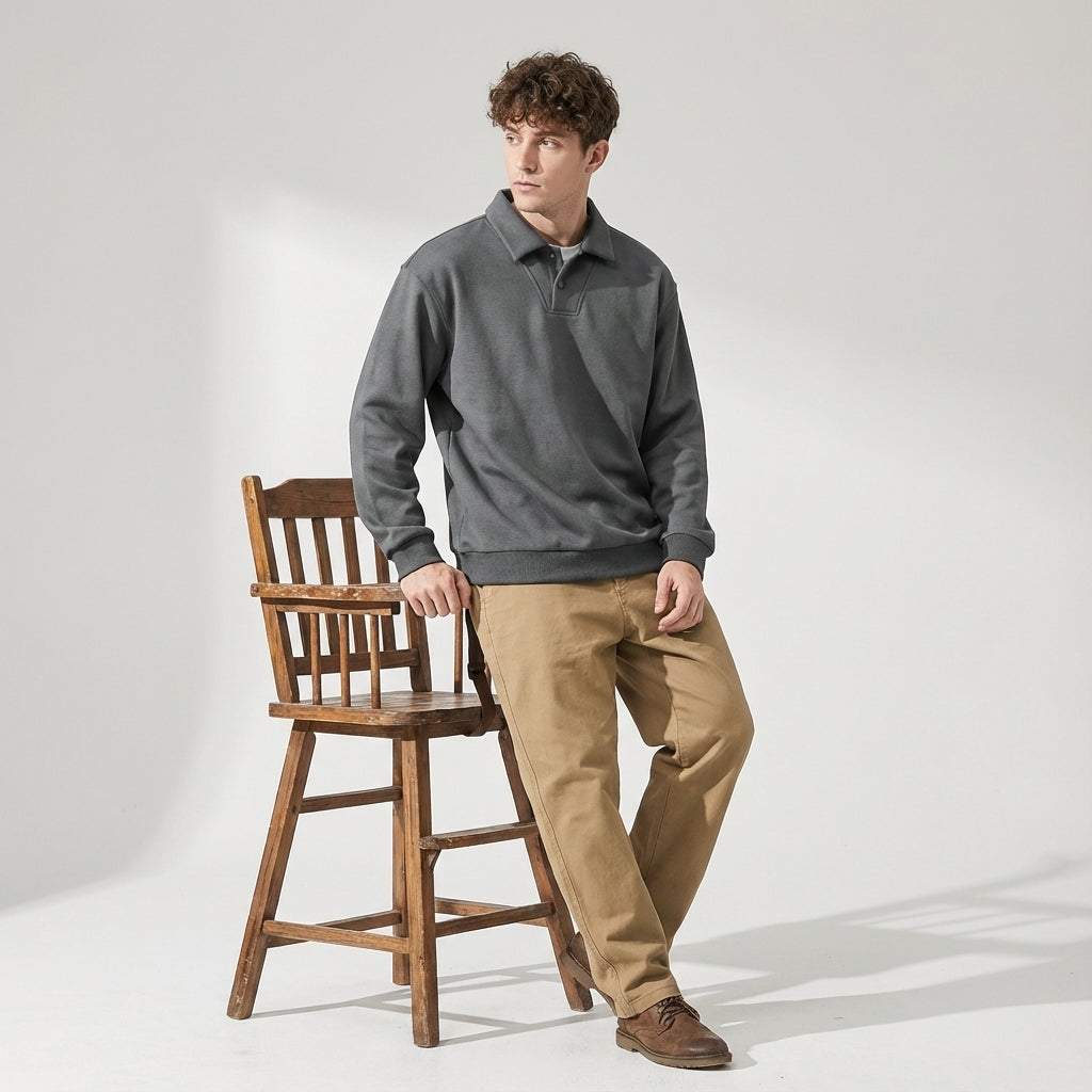 Heavyweight Collared Pullover