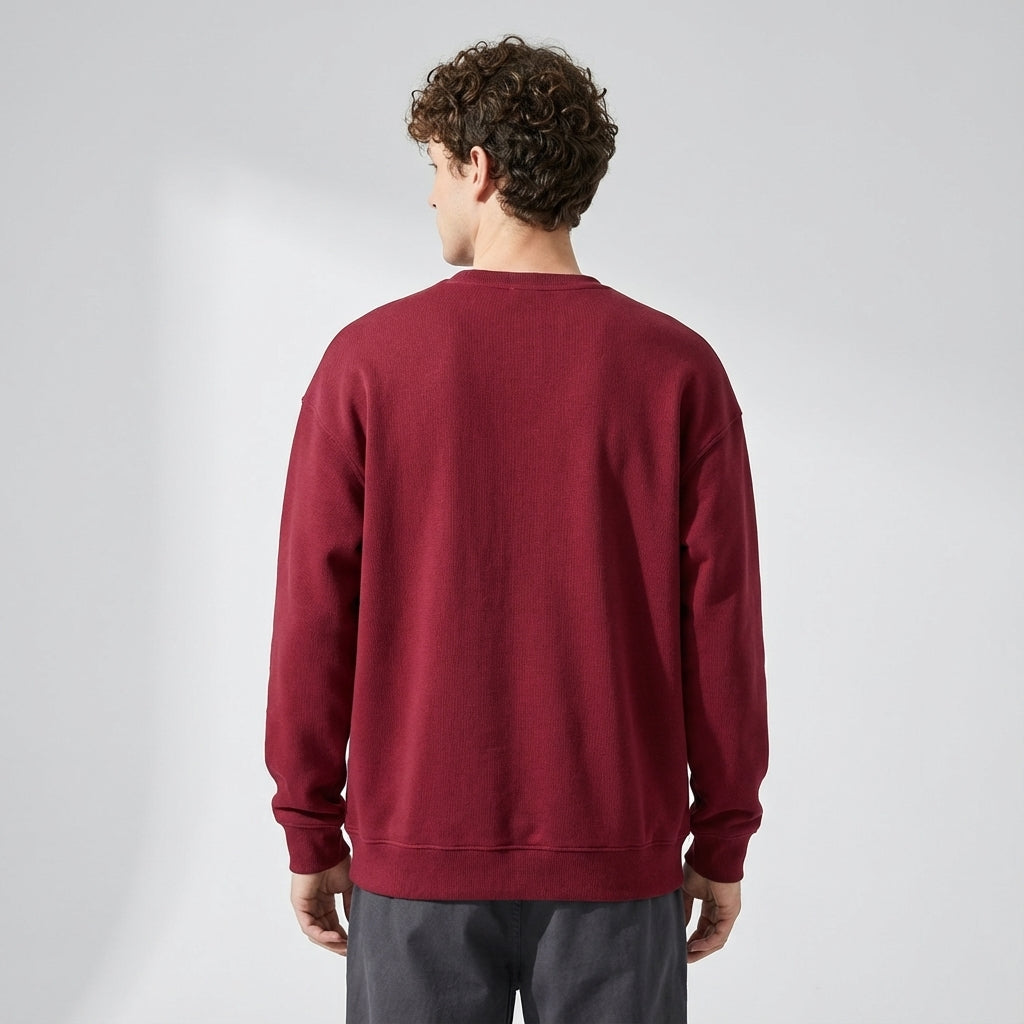Crew Neck Drop-Shoulder Sweatshirt