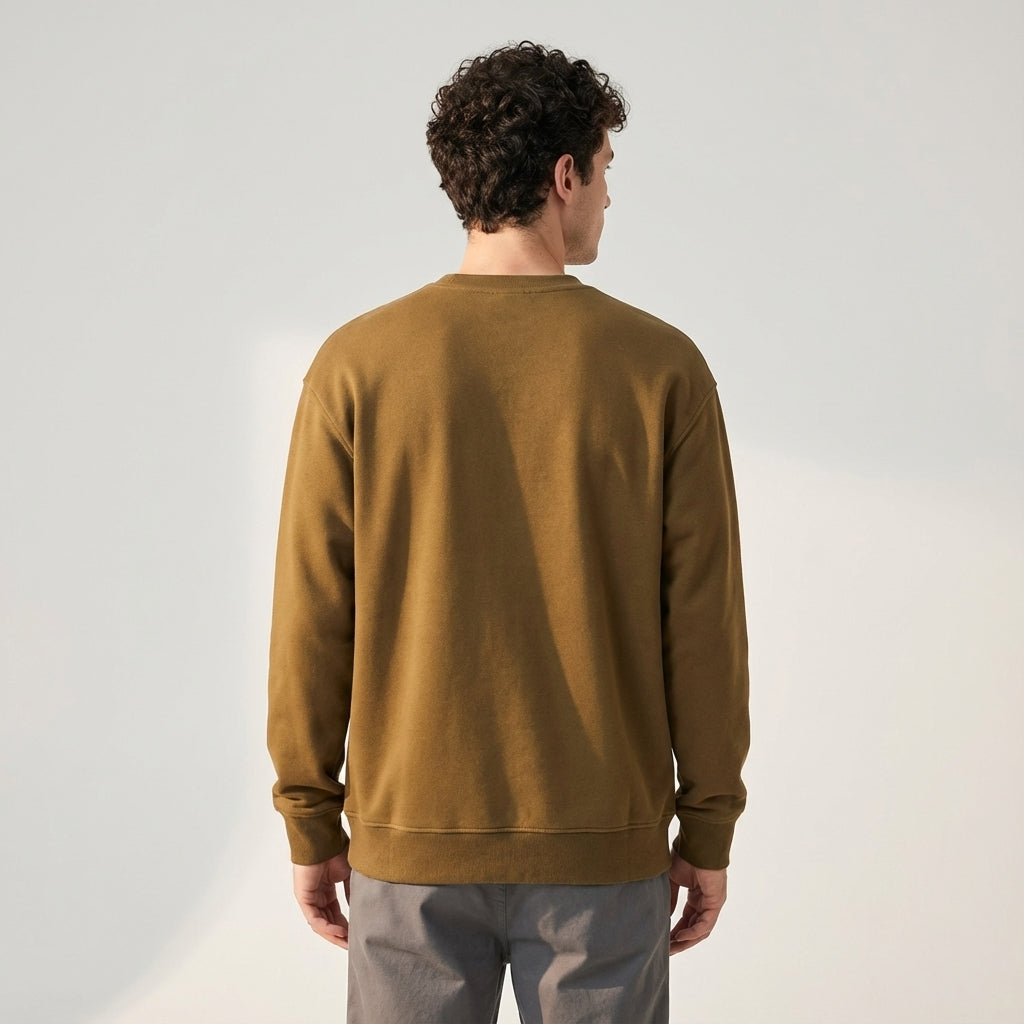 Crew Neck Drop-Shoulder Sweatshirt