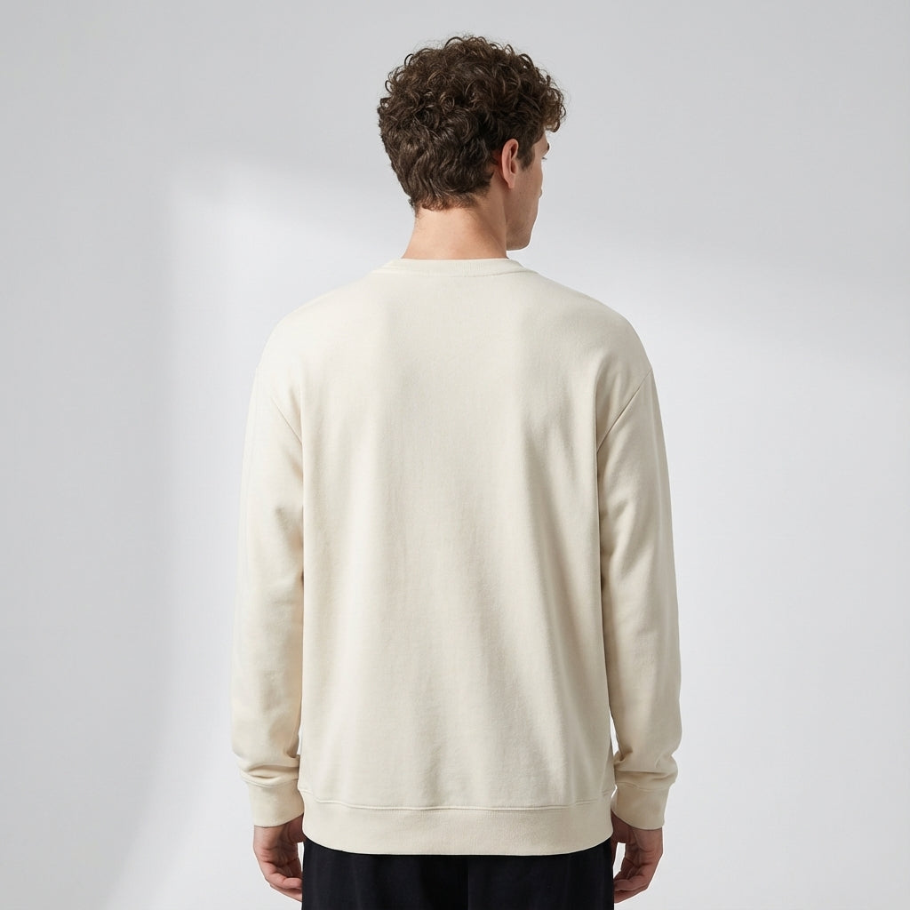 Crewneck German Fleece SweatShirt in Apricot