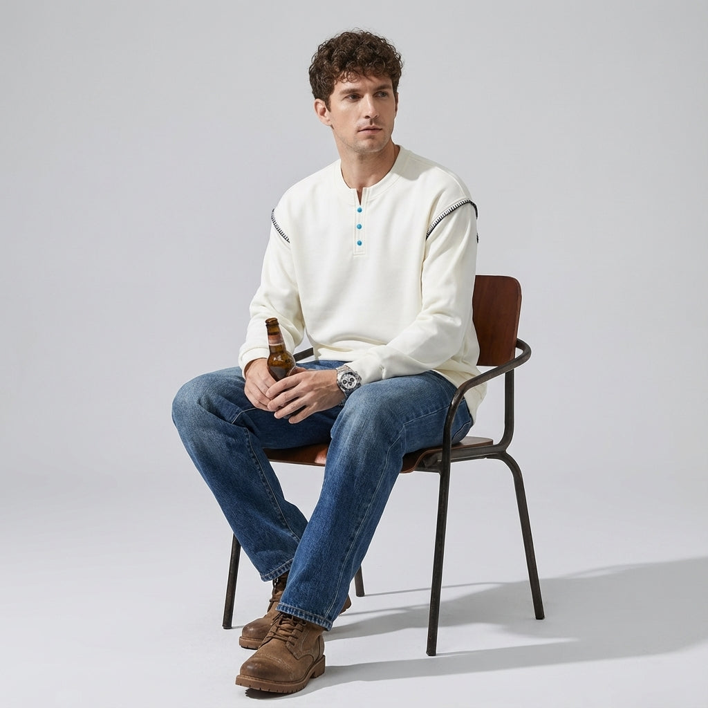 Whip Stitch Designer Jumper in Apricot