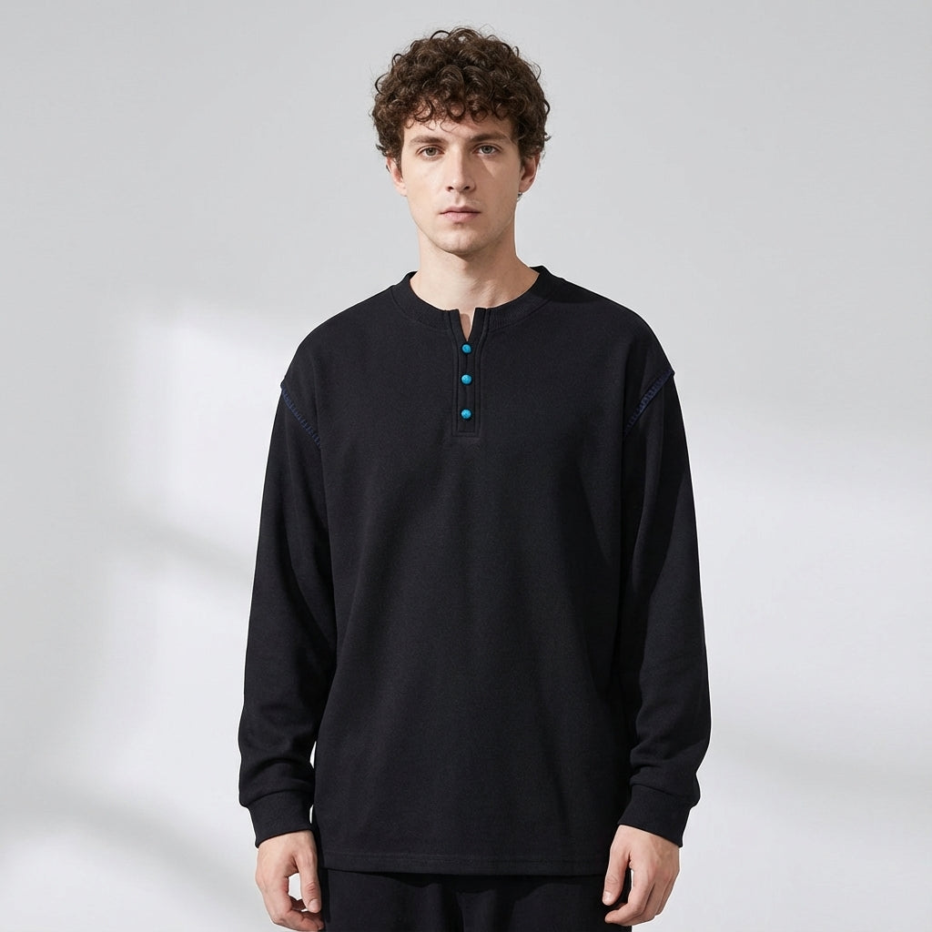 Whip Stitch Designer Jumper in Black