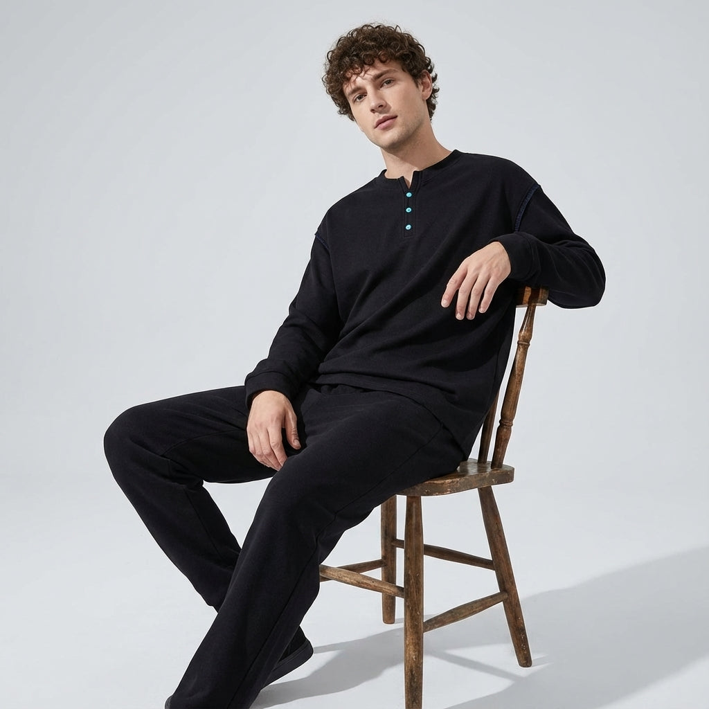 Whip Stitch Designer Jumper in Black