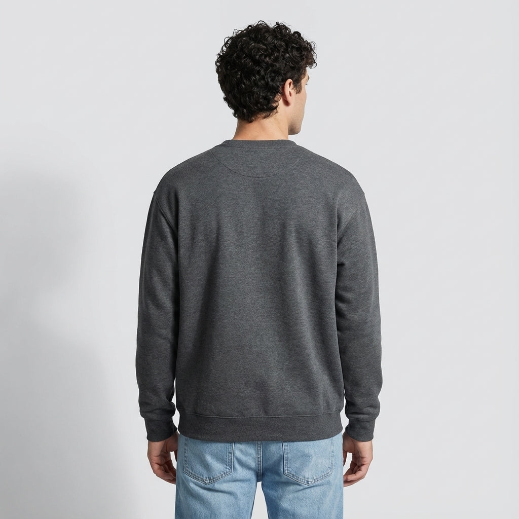 380 GSM Crew Neck Sweatshirt in Dark Gray