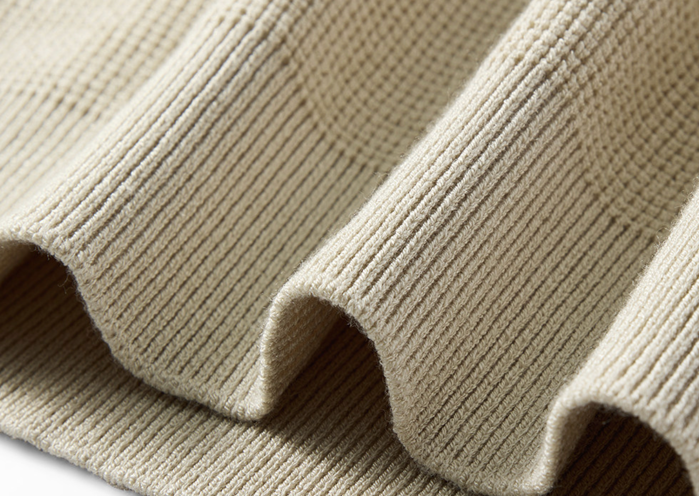 Notch Knit Tee in Ivory Sand