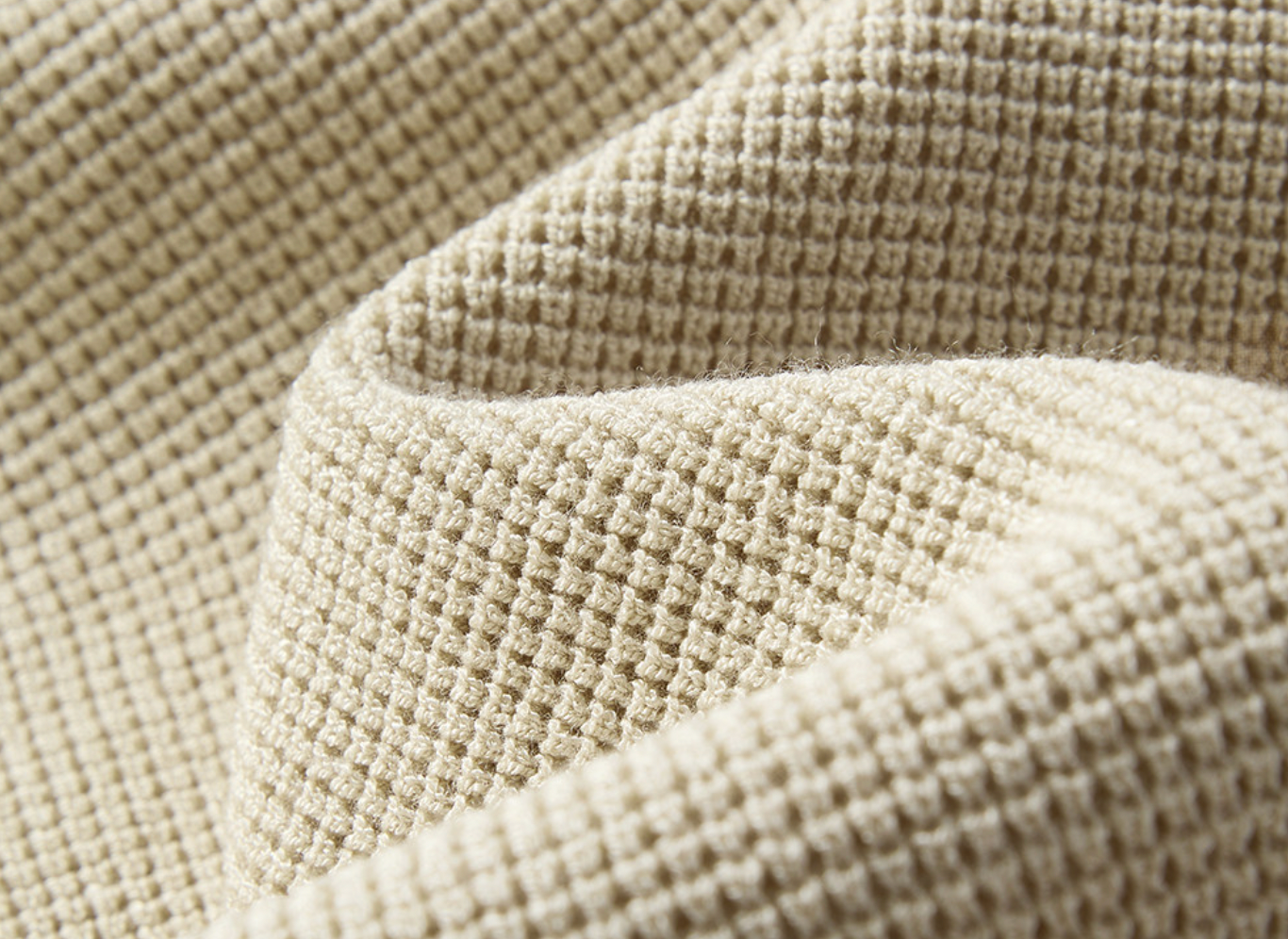 Notch Knit Tee in Ivory Sand
