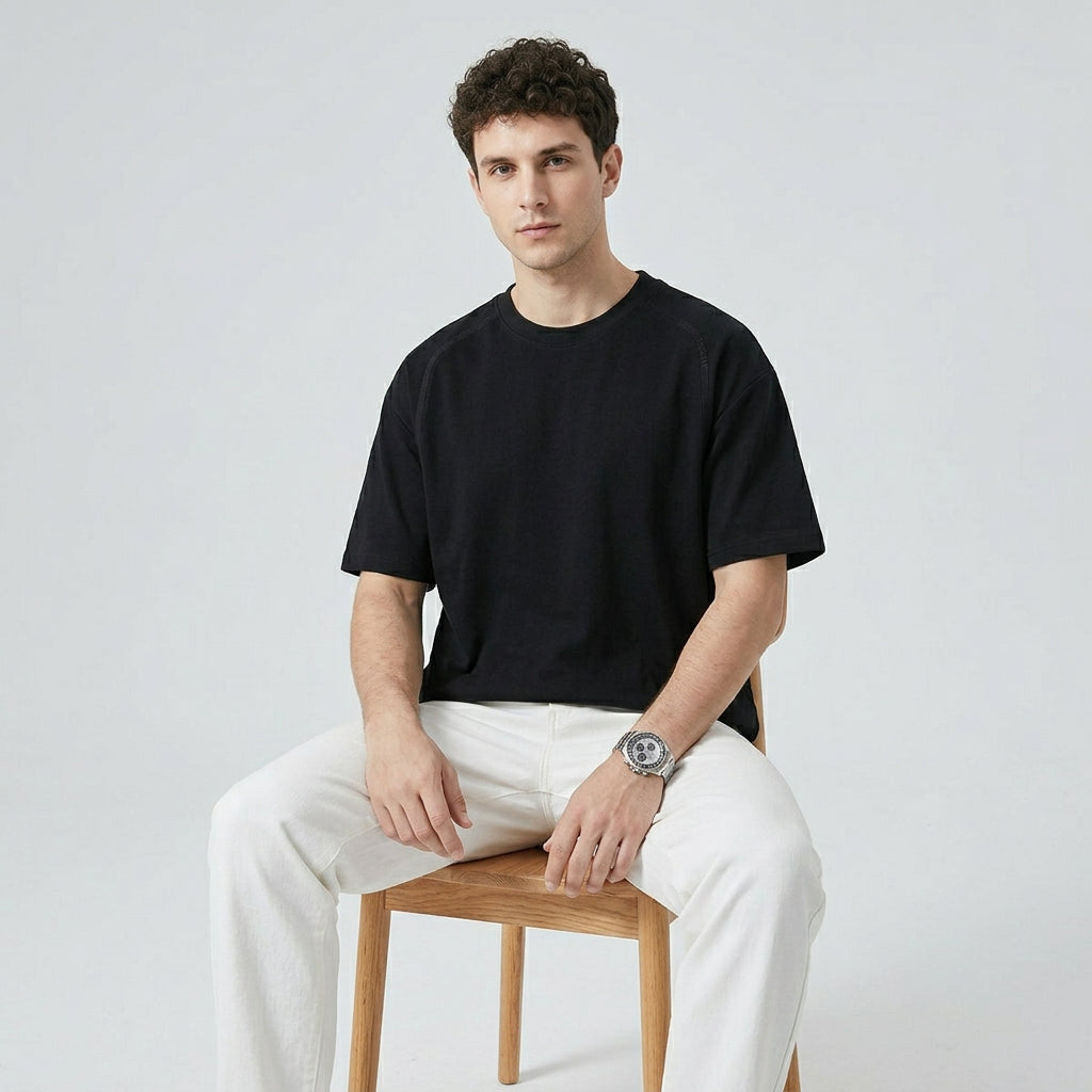 UltraSoft Modal Knit Tee - BLACK