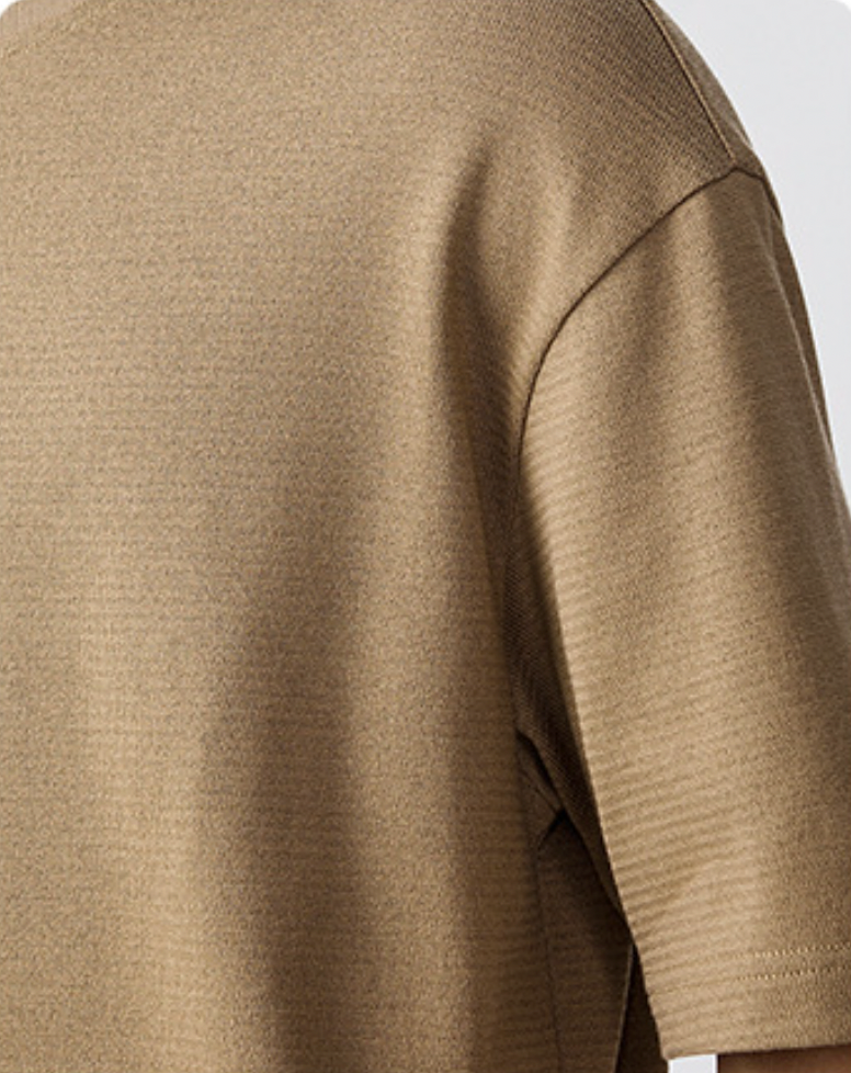 Sicilian Henley Polo T-Shirt in Khaki