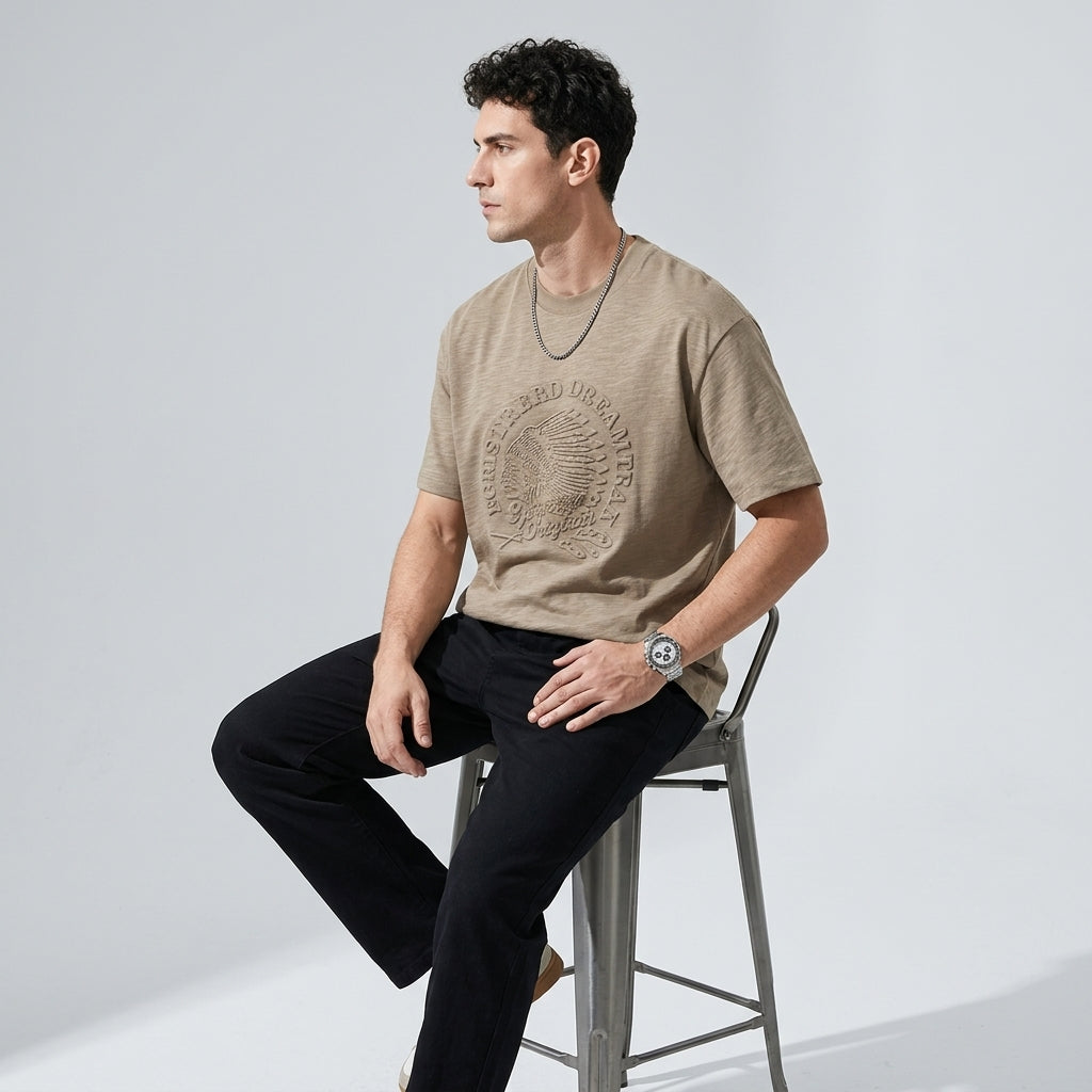 Trailmark Bamboo Cotton T-Shirt in Dust Olive