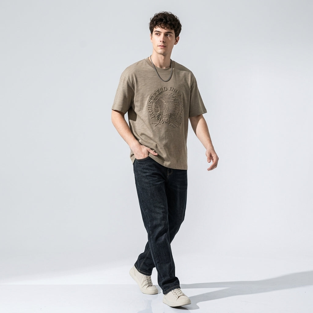 Trailmark Bamboo Cotton T-Shirt in Dust Olive