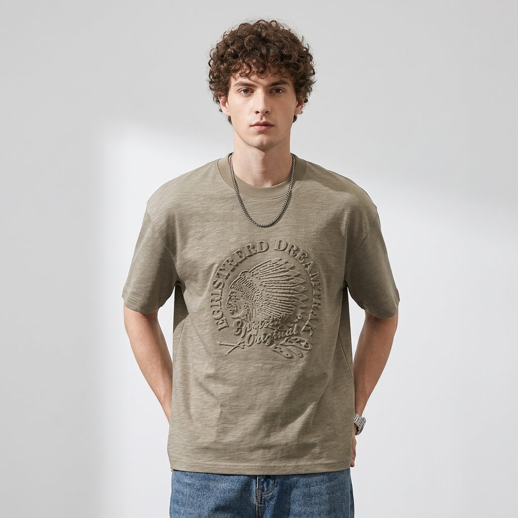 Trailmark Bamboo Cotton T-Shirt in Dust Olive