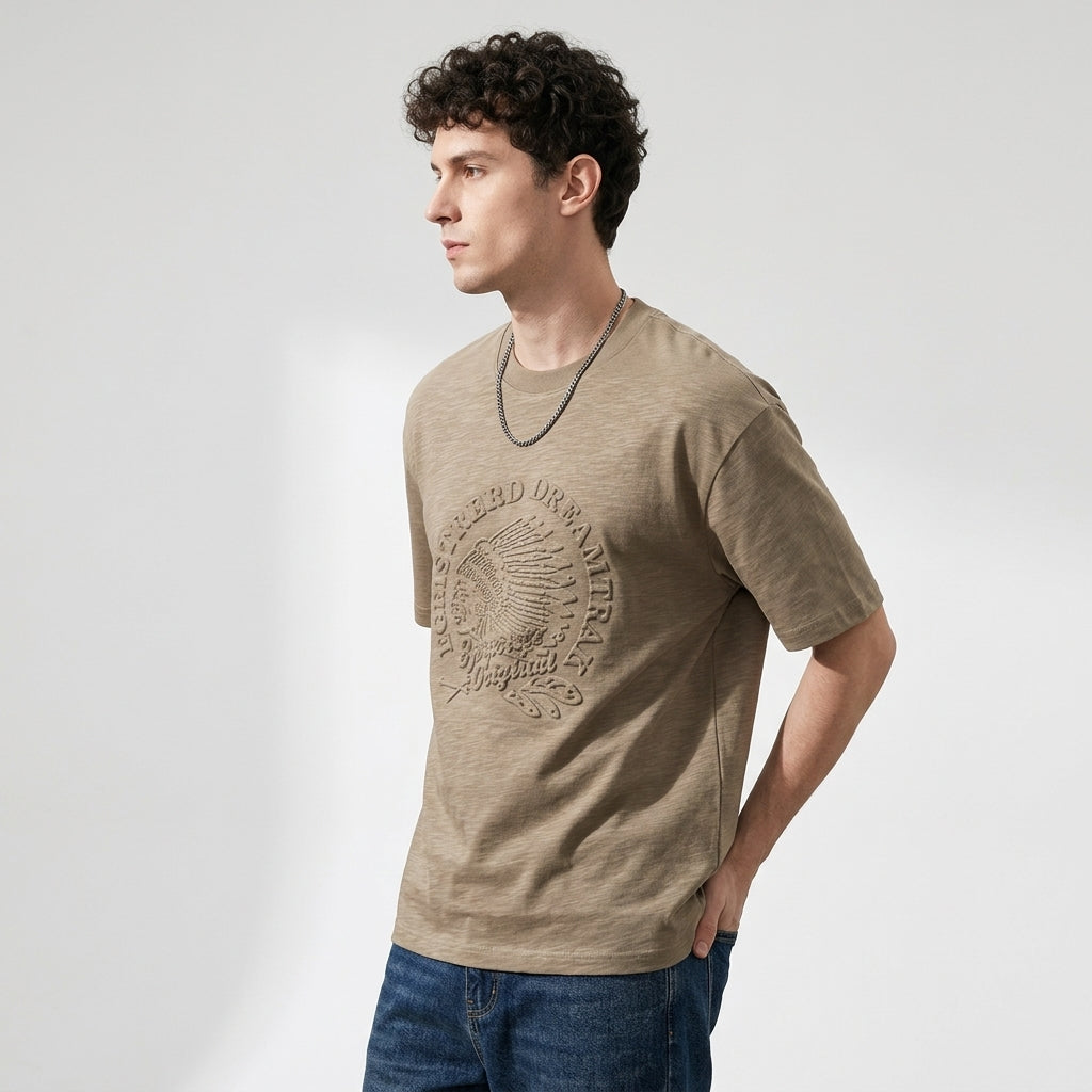 Trailmark Bamboo Cotton T-Shirt in Dust Olive