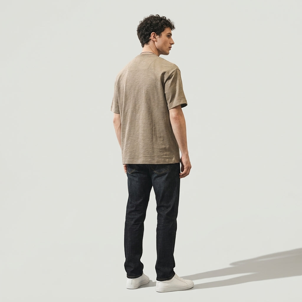 Trailmark Bamboo Cotton T-Shirt in Dust Olive