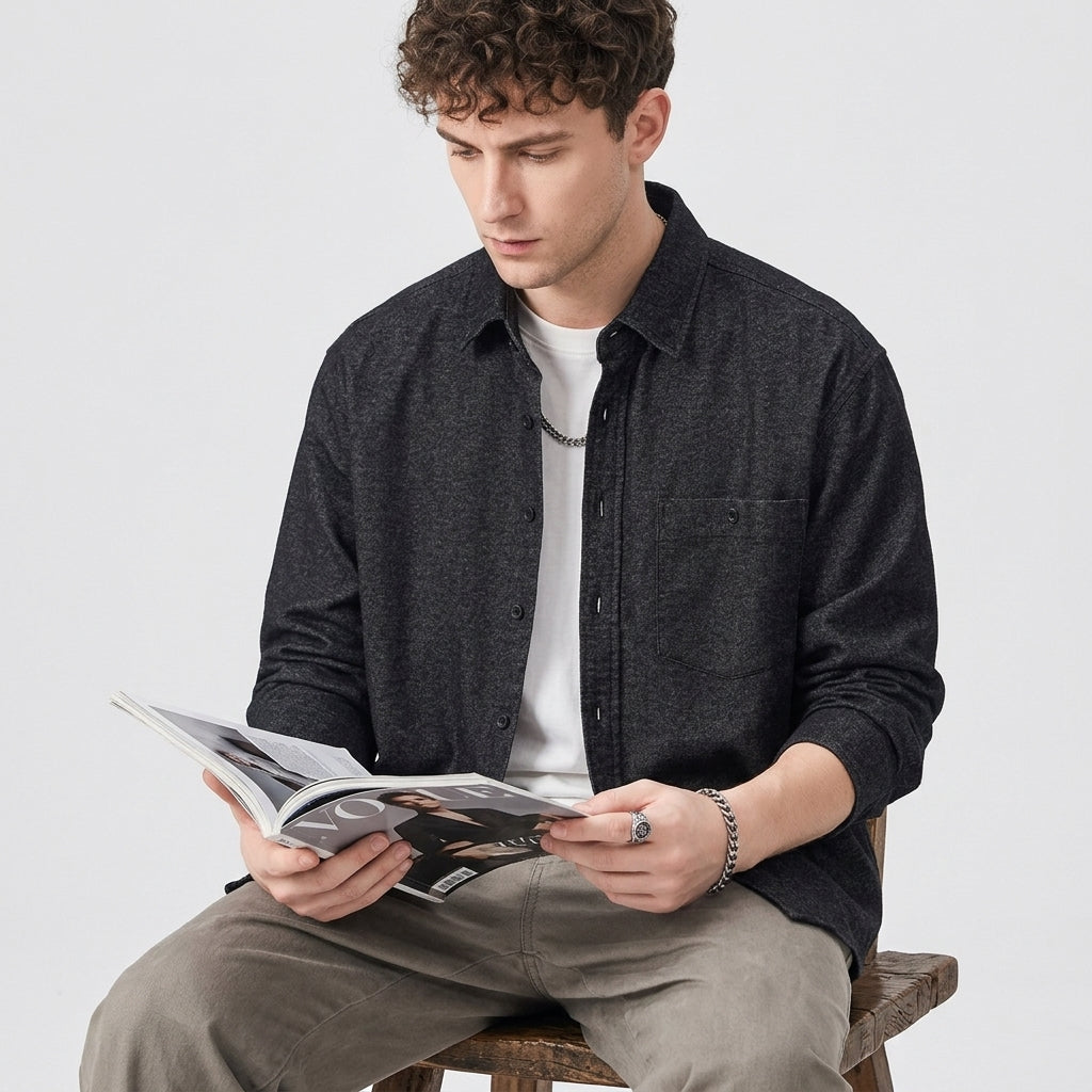 Kyoto UnderOver Shirt in Black