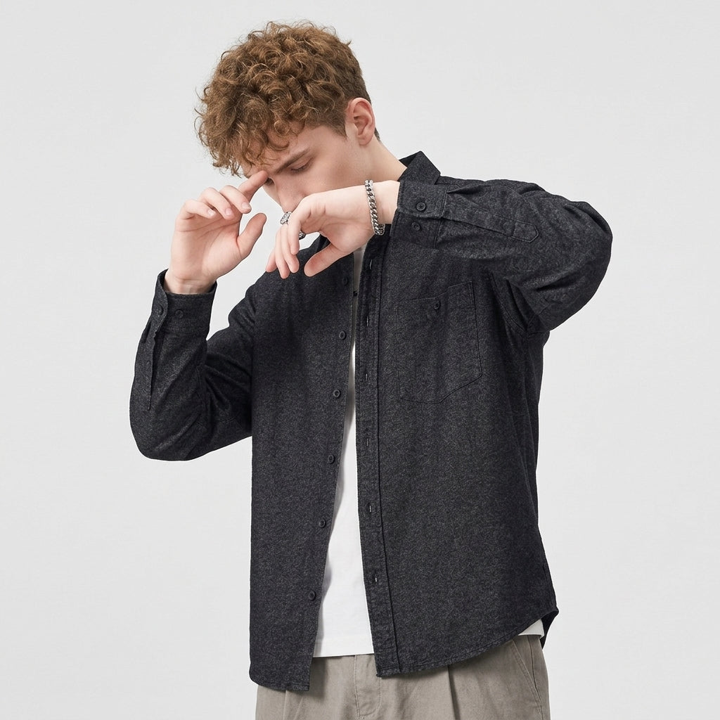 Kyoto UnderOver Shirt in Black
