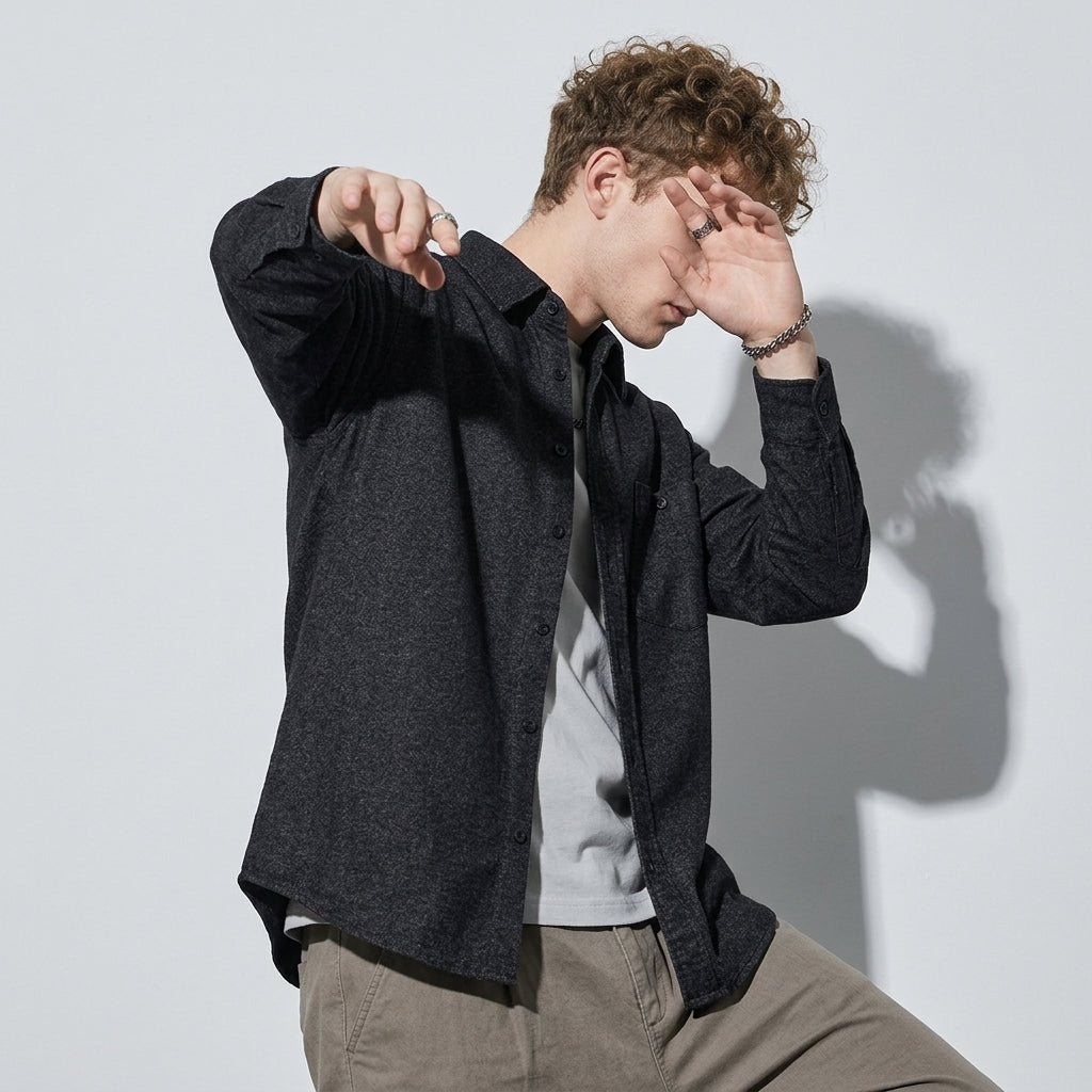 Kyoto UnderOver Shirt in Black