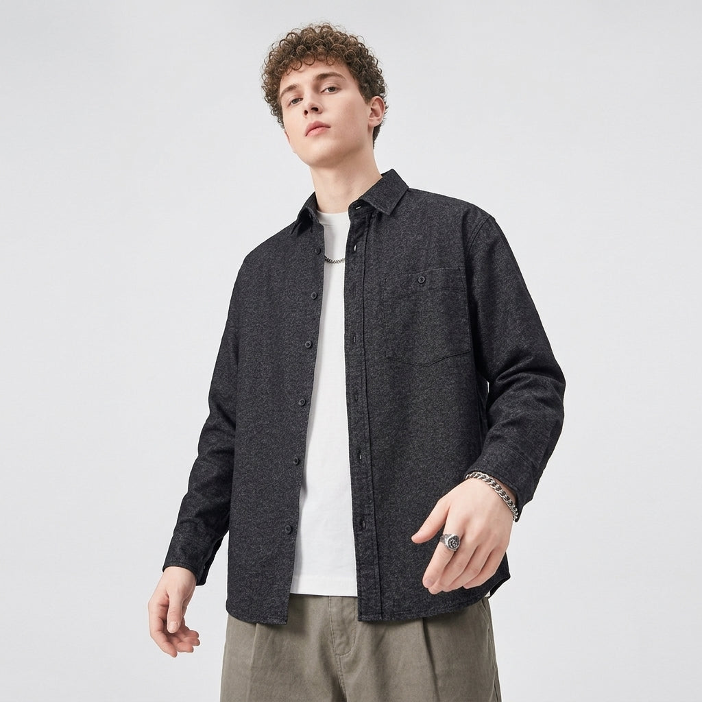 Kyoto UnderOver Shirt in Black