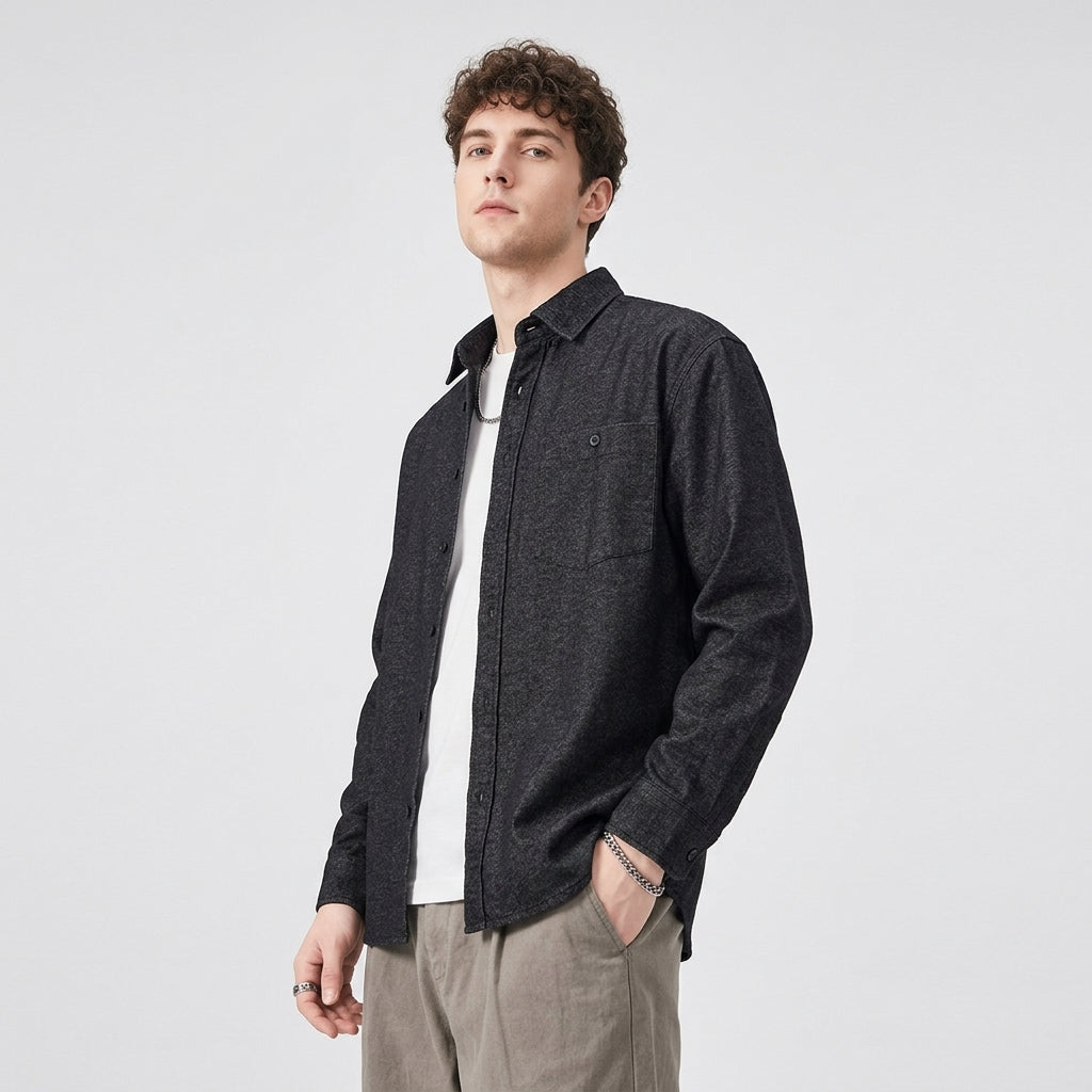 Kyoto UnderOver Shirt in Black
