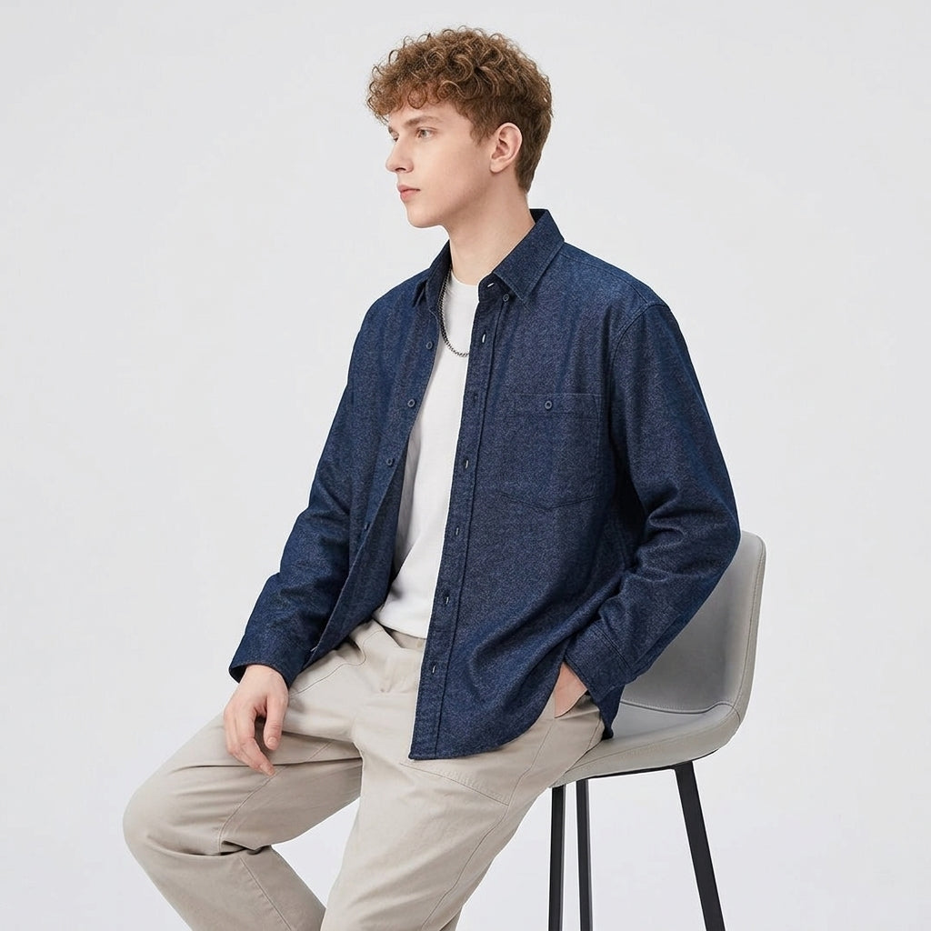Kyoto UnderOver Shirt in Navy