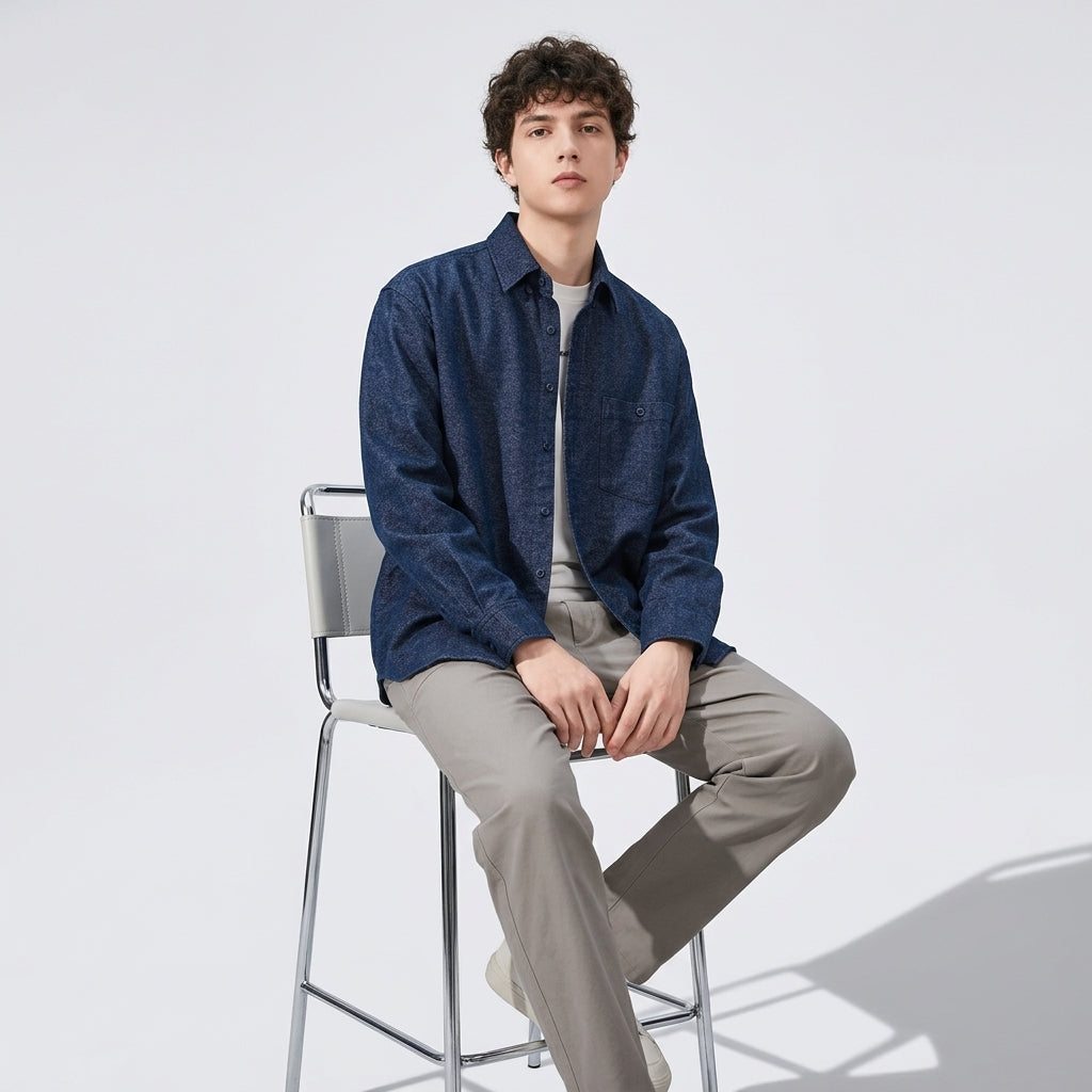 Kyoto UnderOver Shirt in Navy