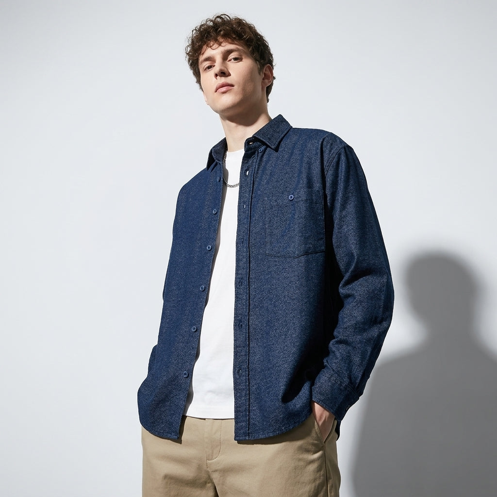 Kyoto UnderOver Shirt in Navy